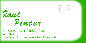 raul pinter business card